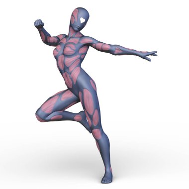 Dişi bir sayborgun 3D canlandırması