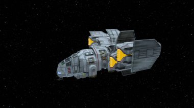 Bir uzay gemisinin 3d görüntülemesi