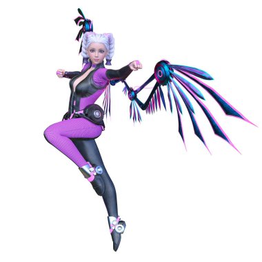 Bir siber kadının 3 boyutlu canlandırması