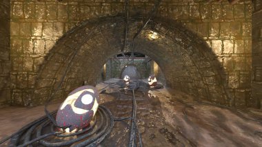 Yeraltı geçitinin 3 boyutlu yansıması