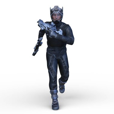 Bir siber savaşçının 3 boyutlu canlandırması