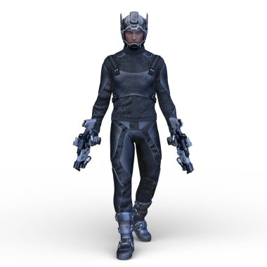 Bir siber savaşçının 3 boyutlu canlandırması