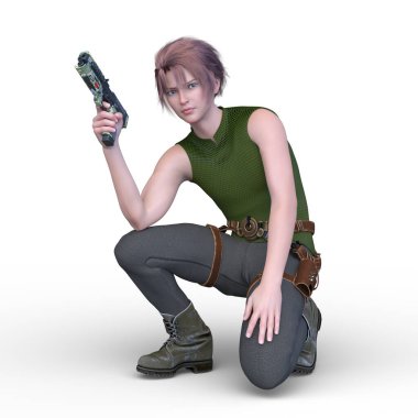 Bir savaşçının 3 boyutlu canlandırması