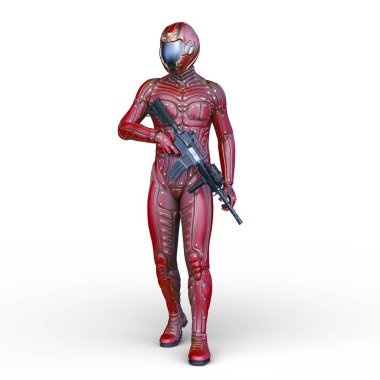 Bir siber savaşçının 3 boyutlu canlandırması