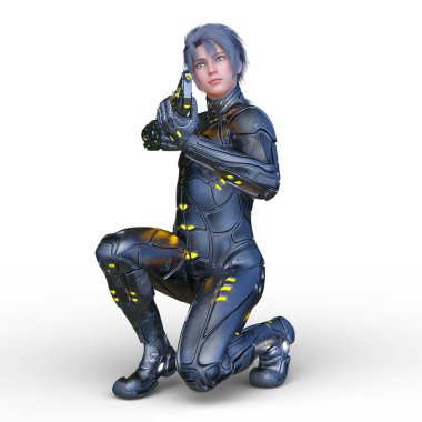 Bir siber savaşçının 3 boyutlu canlandırması