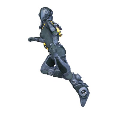 Bir siber kadının 3 boyutlu canlandırması