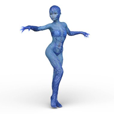 Dişi bir uzaylının 3D görüntüsü