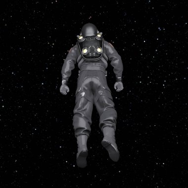 Dişi bir astronotun 3 boyutlu canlandırması