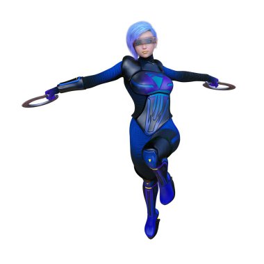 Bir siber kadının 3 boyutlu canlandırması