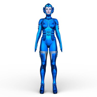 Bir siber kadının 3 boyutlu canlandırması