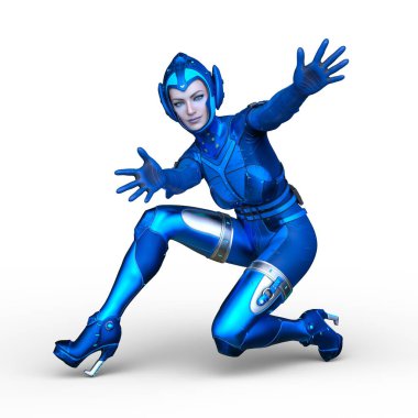 Bir siber kadının 3 boyutlu canlandırması