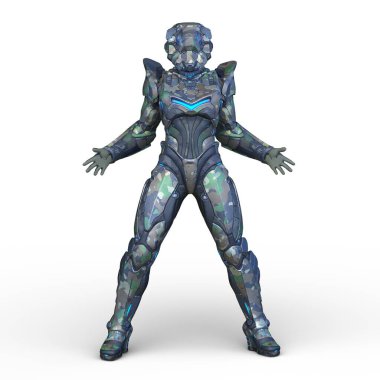 Bir siber kadının 3 boyutlu canlandırması