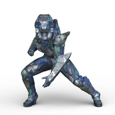 Bir siber kadının 3 boyutlu canlandırması