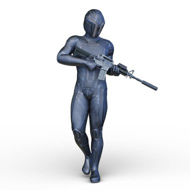 Bir siber savaşçının 3 boyutlu canlandırması