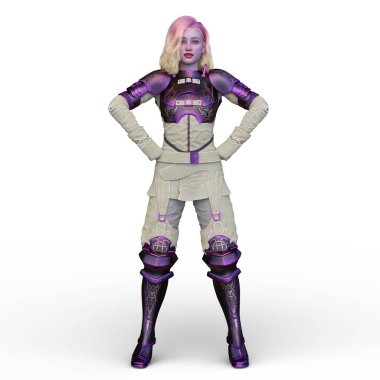 Bir siber kadının 3 boyutlu canlandırması