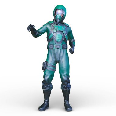 Bir hava kuvvetleri adamının 3 boyutlu canlandırması