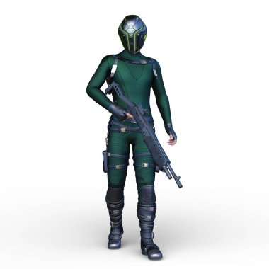 Bir siber savaşçının 3 boyutlu canlandırması