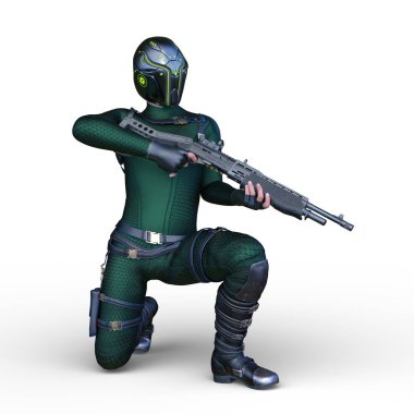 Bir siber savaşçının 3 boyutlu canlandırması