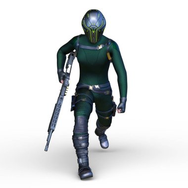 Bir siber savaşçının 3 boyutlu canlandırması