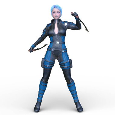 Bir siber kadının 3 boyutlu canlandırması