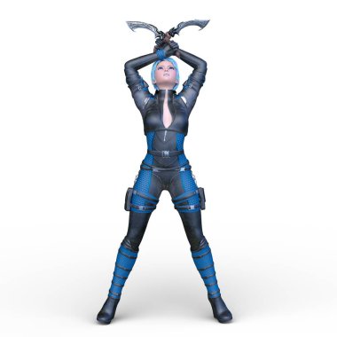 Bir siber kadının 3 boyutlu canlandırması