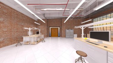 Laboratuvarın 3B görüntülemesi