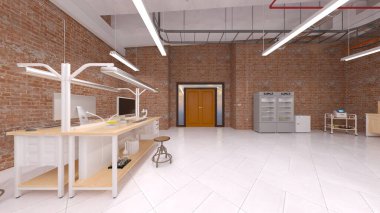 Laboratuvarın 3B görüntülemesi