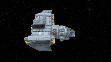 Bir uzay gemisinin 3d görüntülemesi