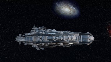 Bir uzay gemisinin 3d görüntülemesi