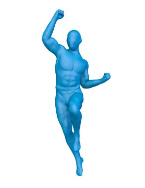 Poz veren bir adamın 3B görüntüsü