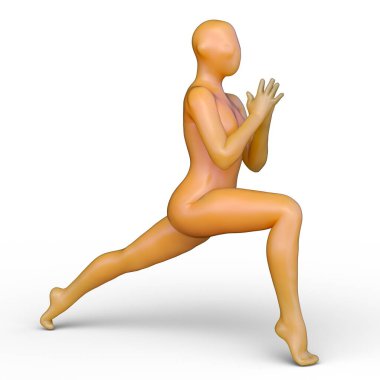 Poz veren bir kadının 3B görüntüsü