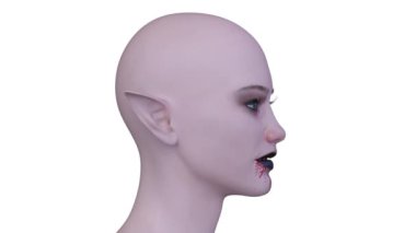 Dişi bir uzaylının 3 boyutlu görüntüsü