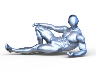 Poz veren bir adamın 3B görüntüsü