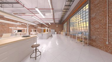 Laboratuvarın 3B görüntülemesi