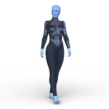 Dişi bir uzaylının 3D görüntüsü