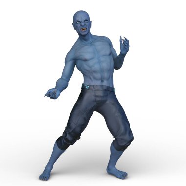 bir uzaylı 3D render