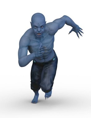 bir uzaylı 3D render