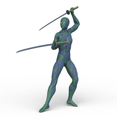 Dişi bir sayborgun 3D canlandırması