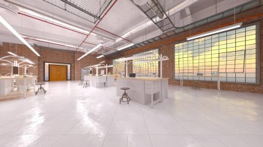 Laboratuvarın 3B görüntülemesi