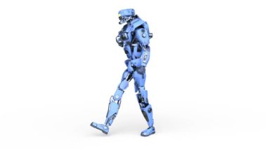 Yürüyen bir robotun 3 boyutlu canlandırması