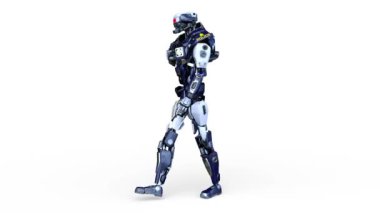 Yürüyen bir robotun 3 boyutlu canlandırması