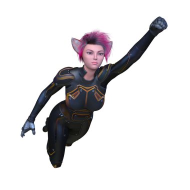 Bir siber kadının 3 boyutlu canlandırması