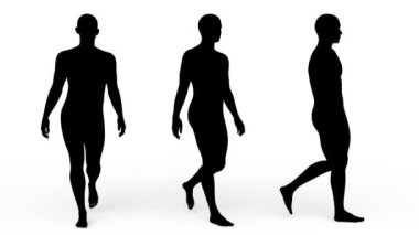 Yürüyen bir adamın 3B görüntüsü