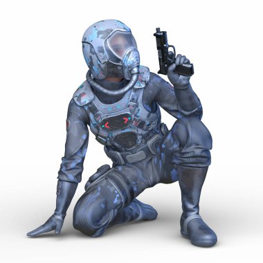 Bir siber savaşçının 3 boyutlu canlandırması