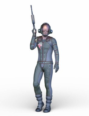 Bir siber savaşçının 3 boyutlu canlandırması