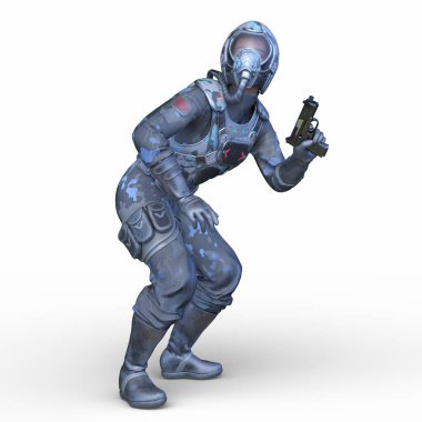 Bir siber savaşçının 3 boyutlu canlandırması