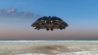 UFO 'nun 3B canlandırması.