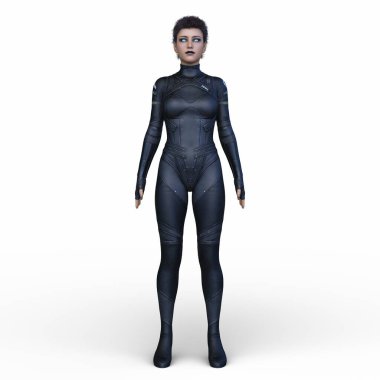 Bir siber kadının 3 boyutlu canlandırması