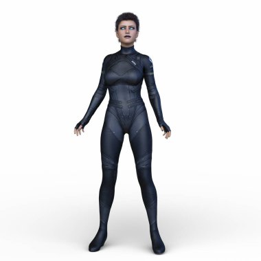 Bir siber kadının 3 boyutlu canlandırması