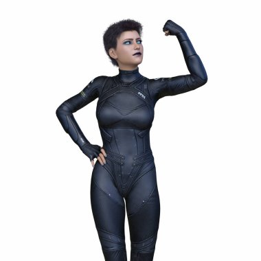 Bir siber kadının 3 boyutlu canlandırması